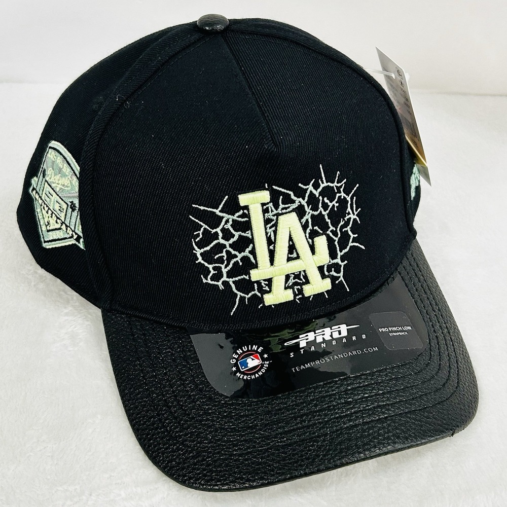 Los Angeles Dodgers Pro Standard Neon Green Black A-Frame Hat Adjustable Strap